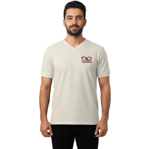 Şirket Logolu V Yaka Tişört 1